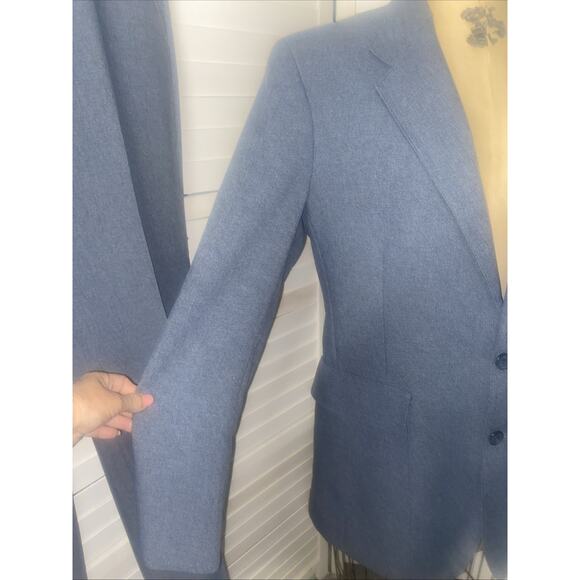 Vintage 2 Piece Levi’s Menswear Action Suit Blue Jacket Sport Coat Pants 40L - Picture 3 of 12